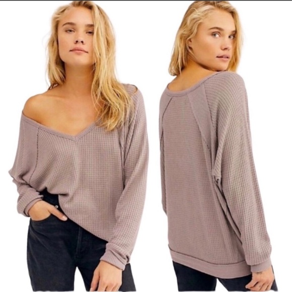 Free People Tops - Free People We The Free Santa Clara V-Neck Thermal Top